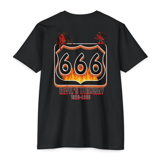 Vintage Highway 666 Unisex T-shirt for Nostalgia Enthusiasts