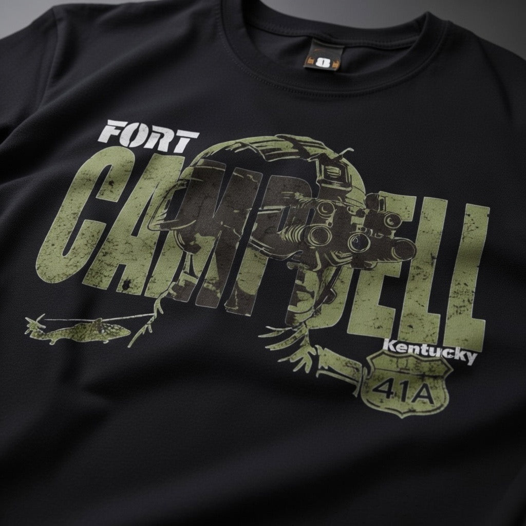 Fort Campbell Route 41A Tee- Built for Those Who Served