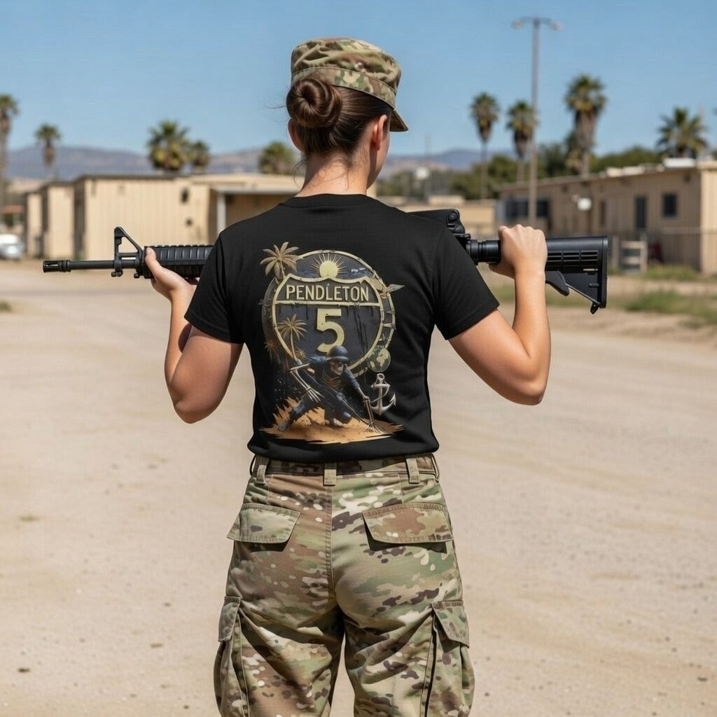 Camp Pendleton Interstate 5 Military Route Tee