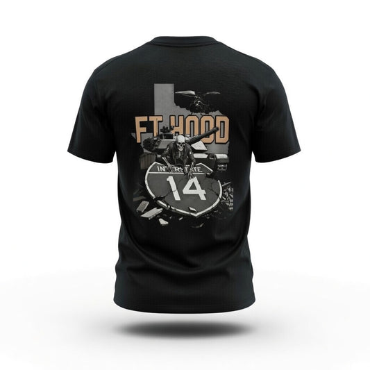 Interstate 14 Fort Hood Texas Army Base T-Shirt - Soft Tri-Blend Military Pride Apparel