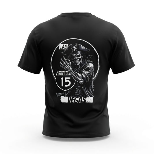 Las Vegas  Interstate 15 Silver and Black Pride Tee, The pirate has moved to the desert