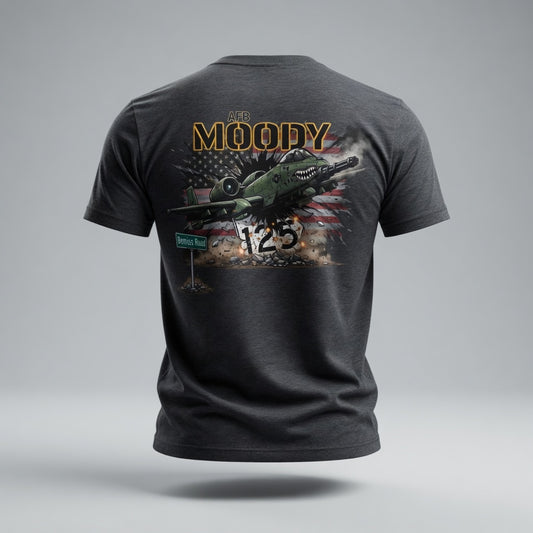 Moody Air Force Base  Route 125 T-Shirt | A-10 Warthog Veteran Pride Tee