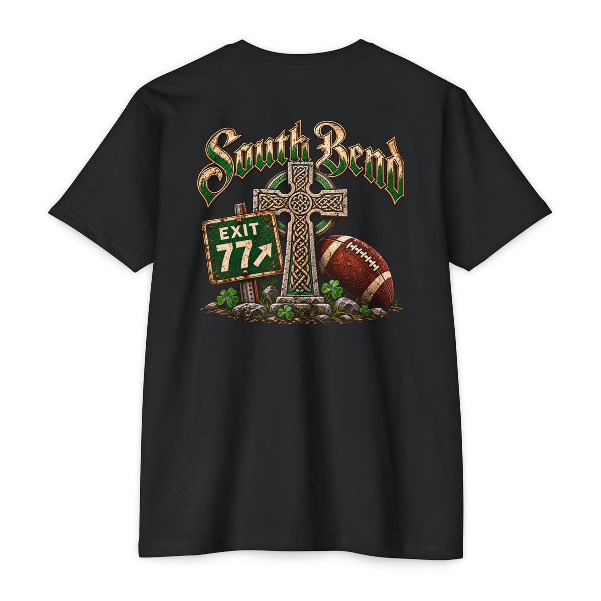Exit 77 South Bend Indiana Tee Retro Highway Sign Shirt