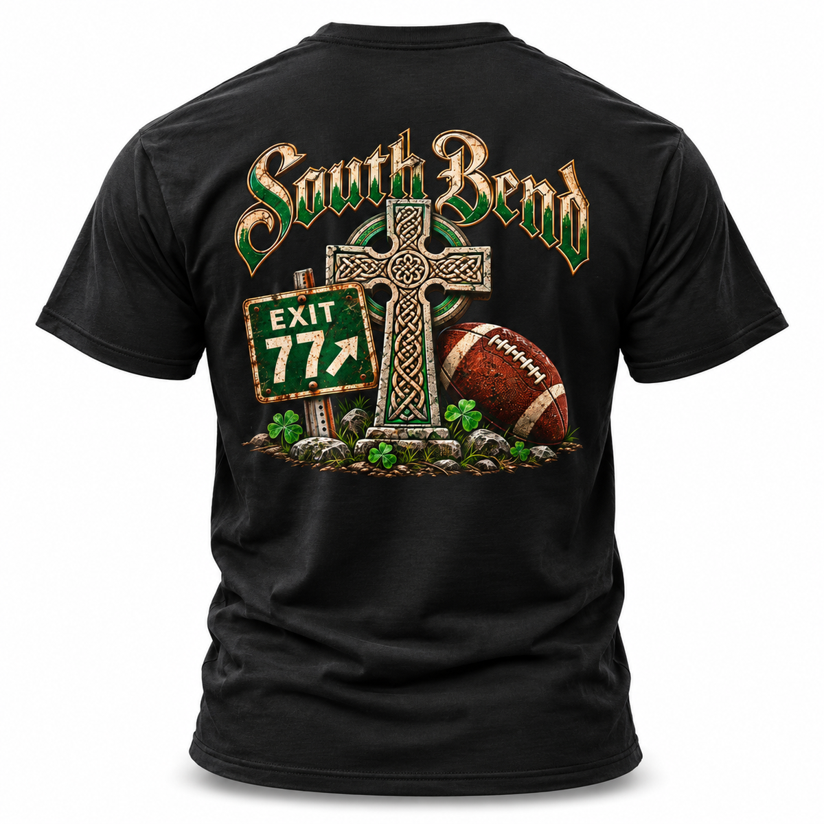 Exit 77 South Bend Indiana Tee Retro Highway Sign Shirt