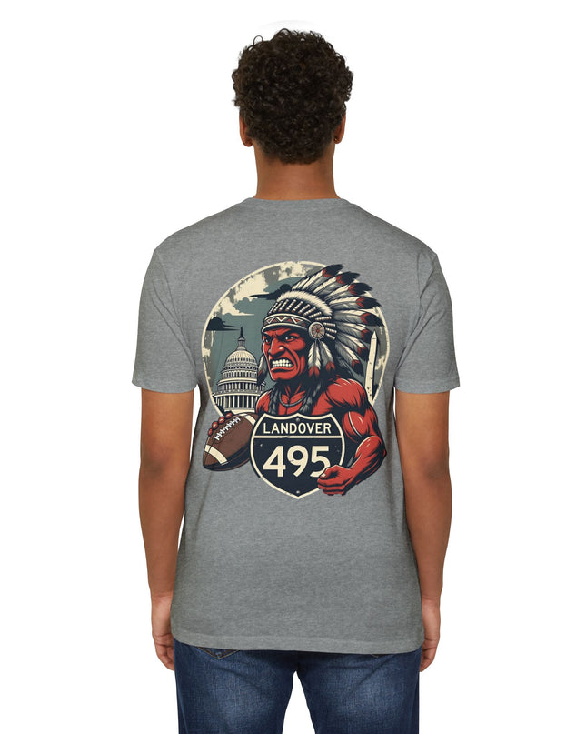 Landover 495 Football T-Shirt , Old Vintage mascot Native Warrior Graphic Tee