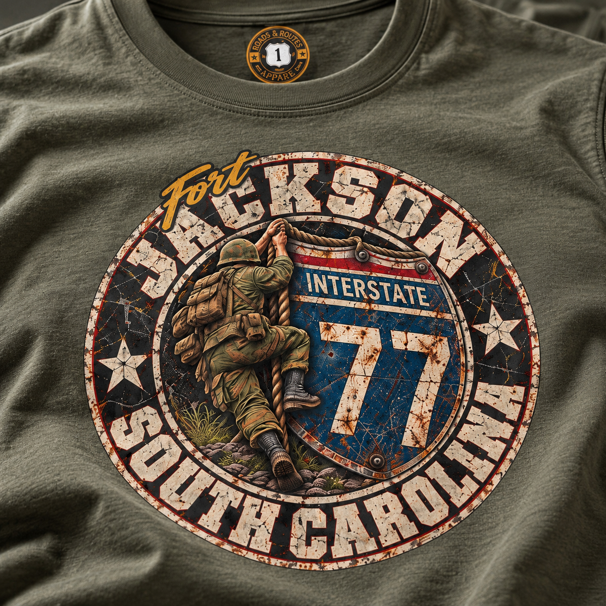 Interstate 77 Columbia, South Carolina Military Route T-Shirt