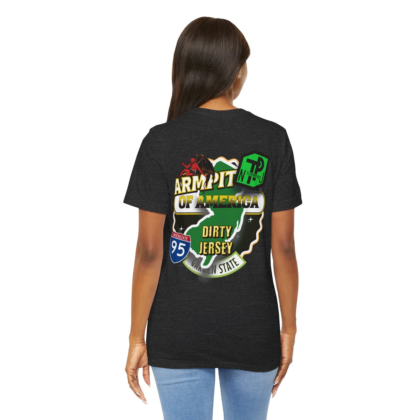 DIRTY JERSEY, I-95, Unisex Jersey Short Sleeve Tee