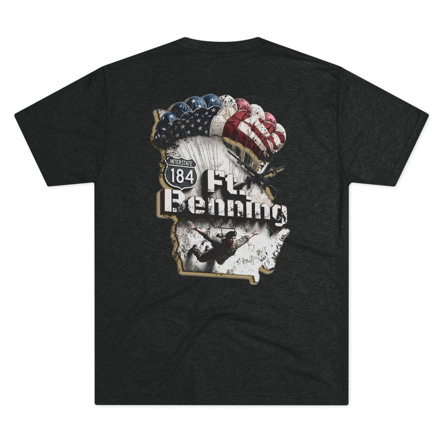 Ft. Benning Rangers Tribute T‑Shirt — Interstate 184, "Home to the Rangers, America's Heroes"