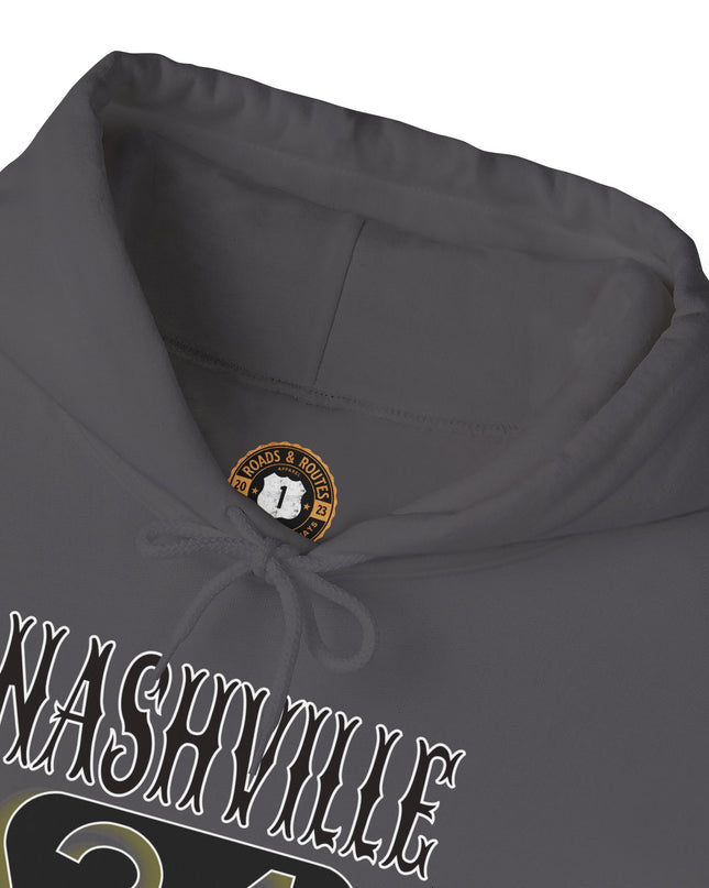 Hooded Sweatshirt Nashville Highway Route 24 Road Trip Soft Blend Apparel - Roads and Routes Apparel
