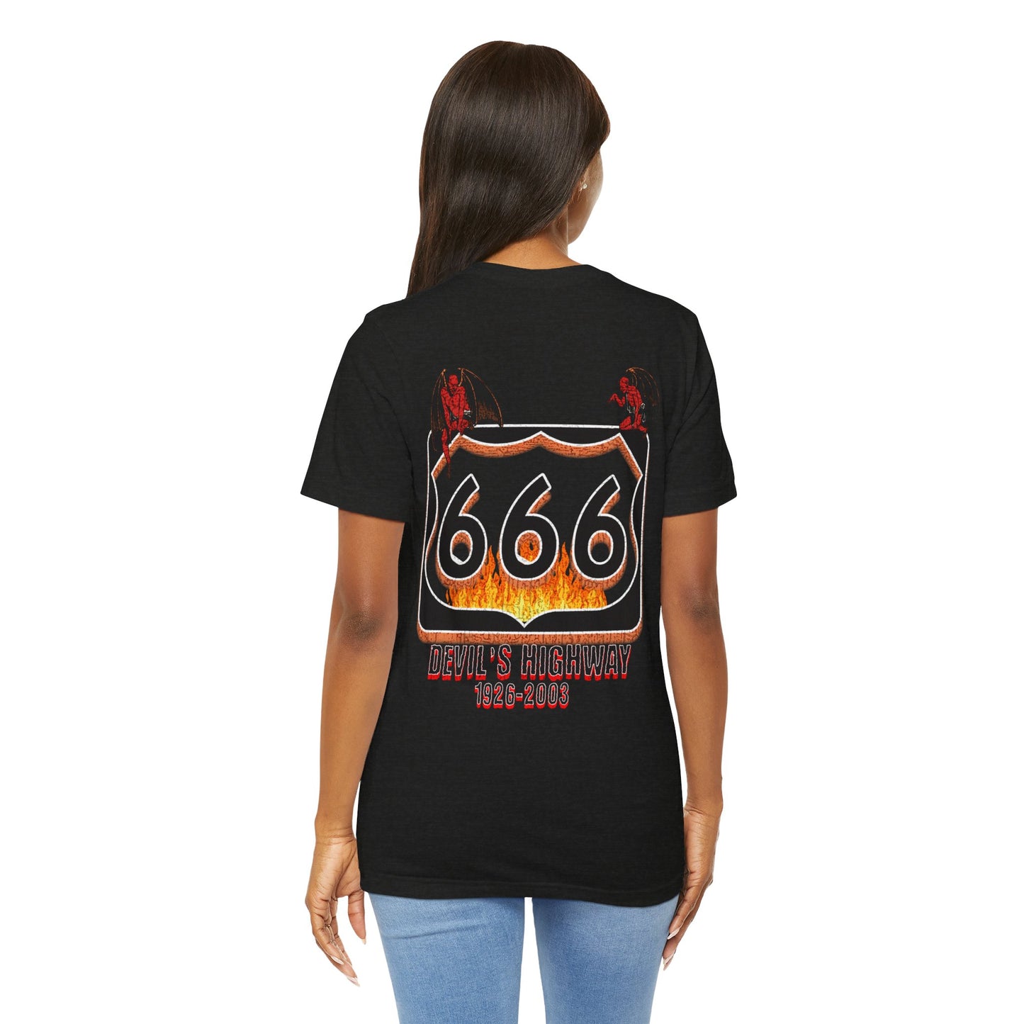 Highway Route  666 The Devil's Highway Unisex Soft Blend Tee