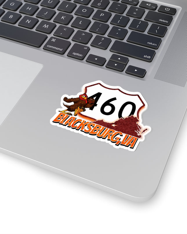 Travel Stickers - Route 460, Blacksburg, Virginia, Home to the Hokie