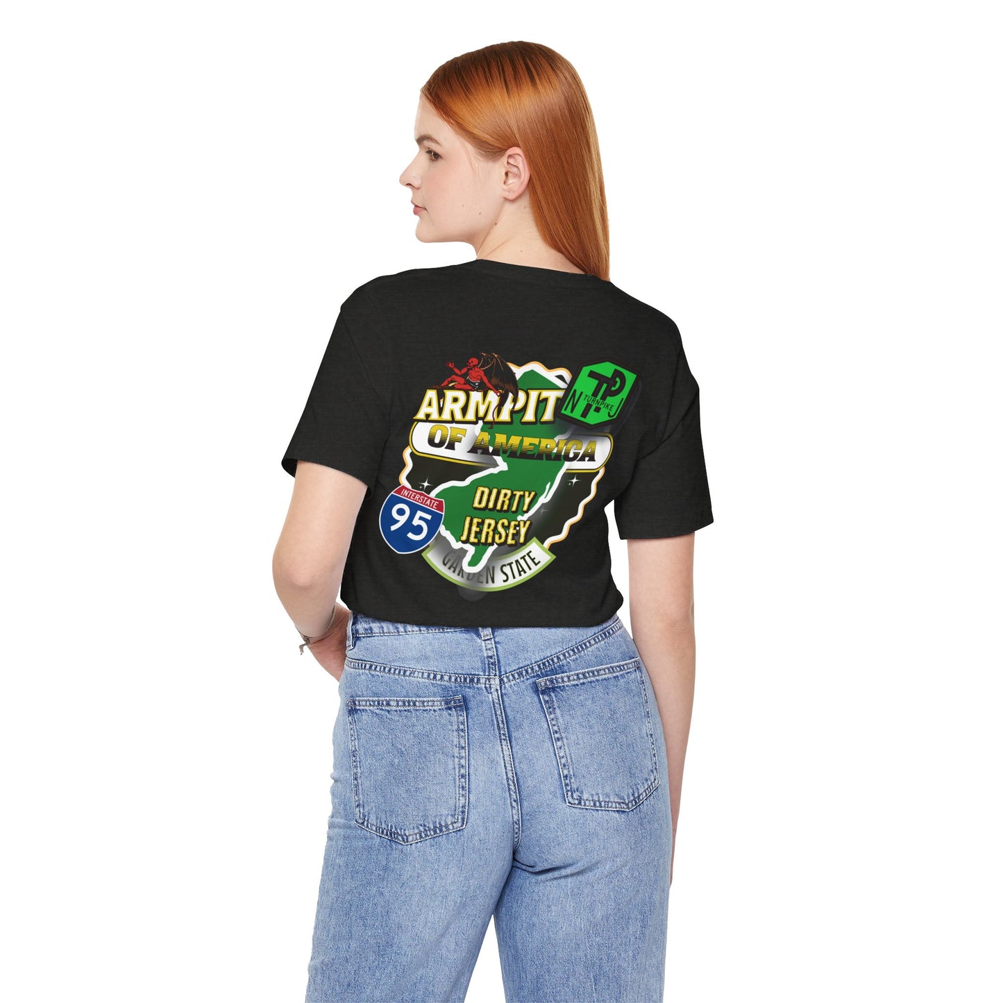 DIRTY JERSEY, I-95, Unisex Jersey Short Sleeve Tee