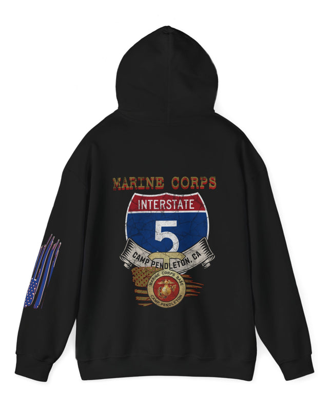 I-5, CAMP PENDLETON MCB, CA, Unisex Heavy Blend™ Hooded Sweatshirt