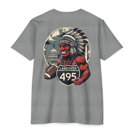 Landover 495 Football T-Shirt , Old Vintage mascot Native Warrior Graphic Tee
