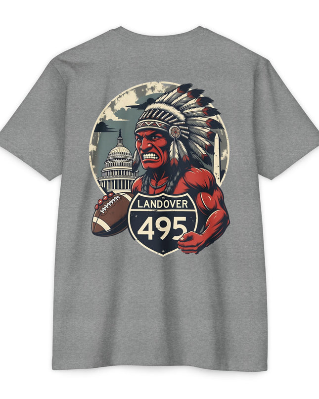 Landover 495 Football T-Shirt , Old Vintage mascot Native Warrior Graphic Tee