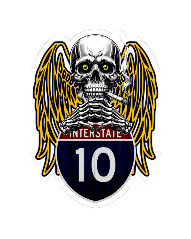Stickers - Interstate 10 Skull n Cigarettes Design