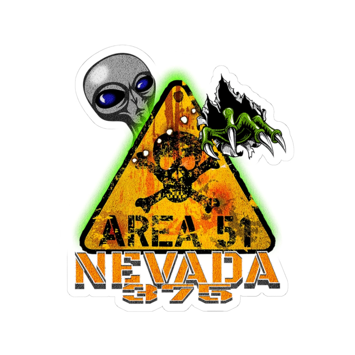 Sticker Sheet - Nevada Route 375 Area 51 Aliens Secret Base - Roads and Routes Apparel