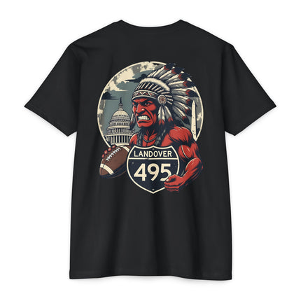 Landover 495 Football T-Shirt , Old Vintage mascot Native Warrior Graphic Tee