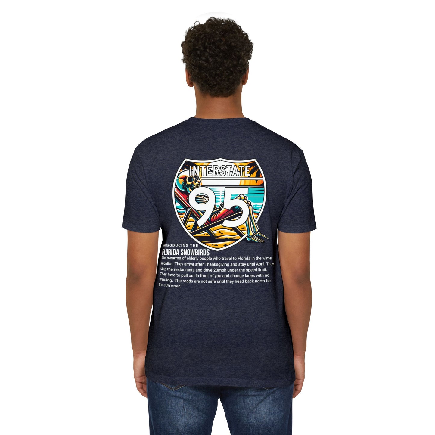 Florida Snowbirds I-95 T-Shirt — Retro Sunshine State Winter Escape Tee