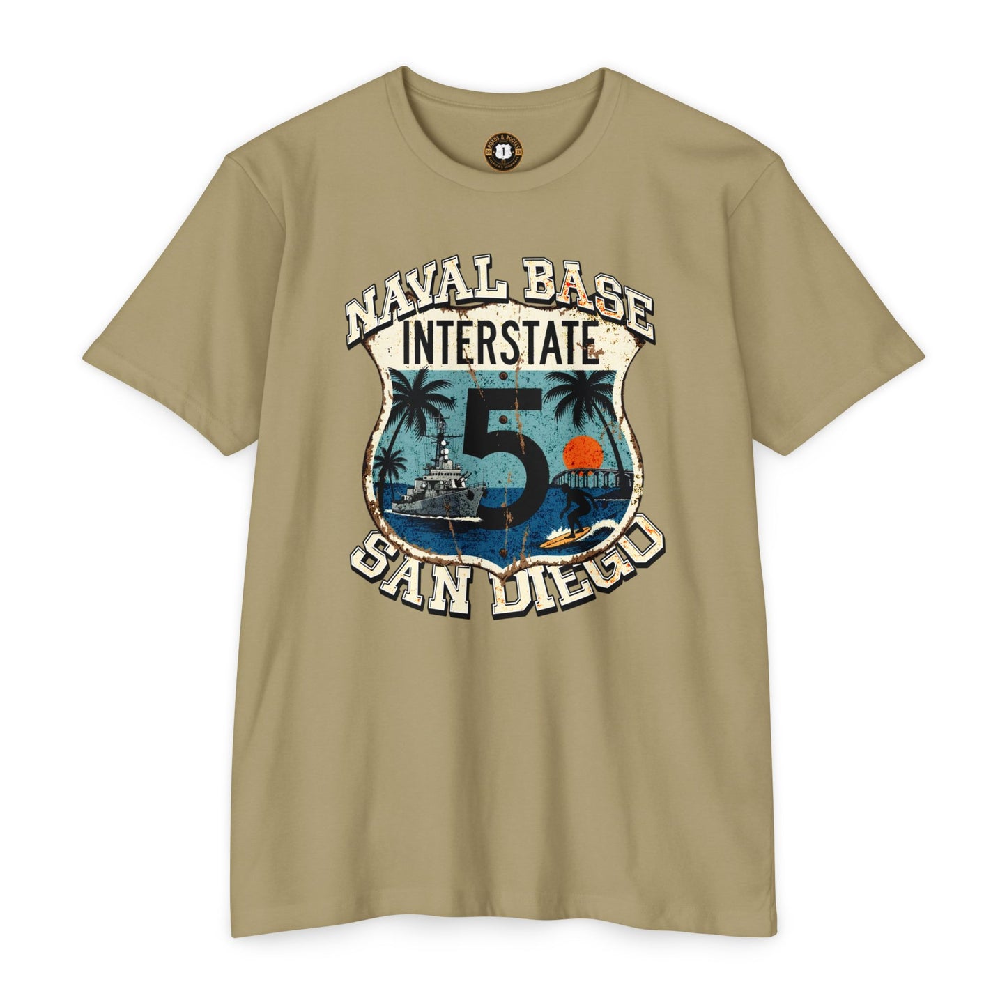 Interstate 5 Naval Base San Diego T-Shirt — Home to Pacific Fleet (Veterans & Active Duty)