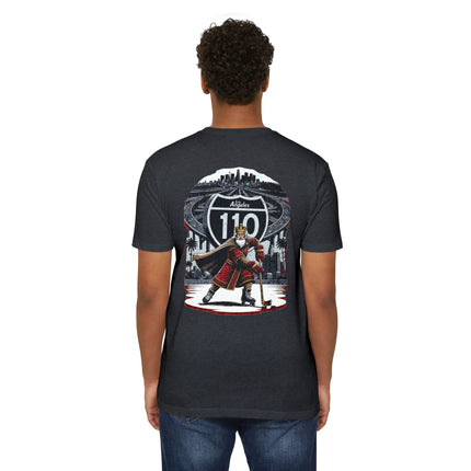T-Shirt: Los Angeles Interstate 110 Kings Hockey Tee, tailgating at the beach