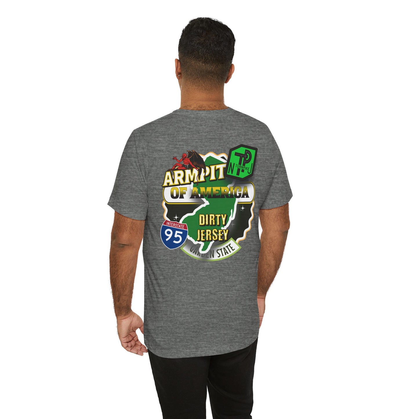 DIRTY JERSEY, I-95, Unisex Jersey Short Sleeve Tee