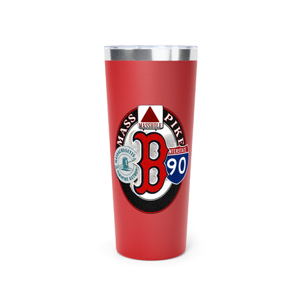 Tumbler - Interstate 90 Boston Masshole Design - 22oz Copper Vacuum Insulated Cup