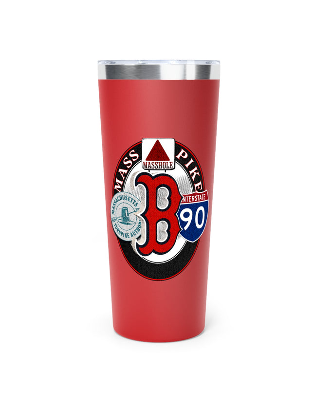 Tumbler - Interstate 90 Boston Masshole Design - 22oz Copper Vacuum Insulated Cup