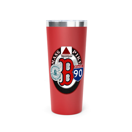 Tumbler - Interstate 90 Boston Masshole Design - 22oz Copper Vacuum Insulated Cup