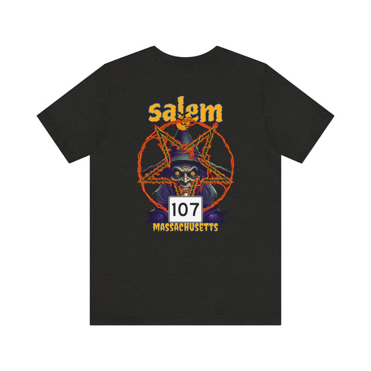 Salem Massachusetts Tee - Halloween Spooky Route 107 Unisex Jersey