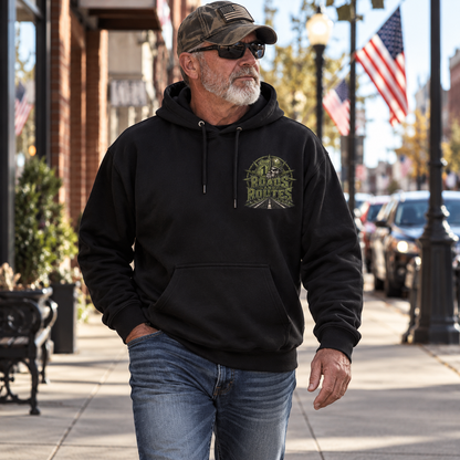 Interstate 185  Columbus, Georgia Military Route Hooded Sweatshirt