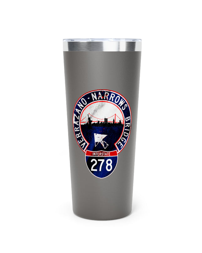 Tumbler Interstate 278 Verrazano Narrows Bridge Copper Vacuum Insulated 22oz