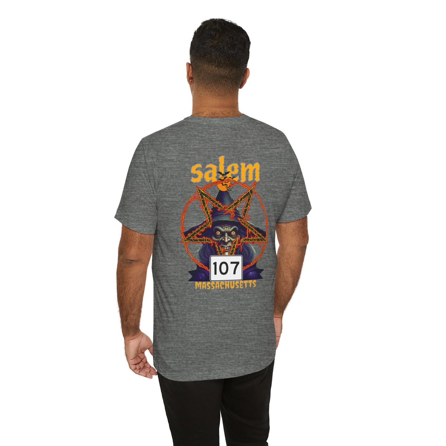 Salem Massachusetts Tee - Halloween Spooky Route 107 Unisex Jersey