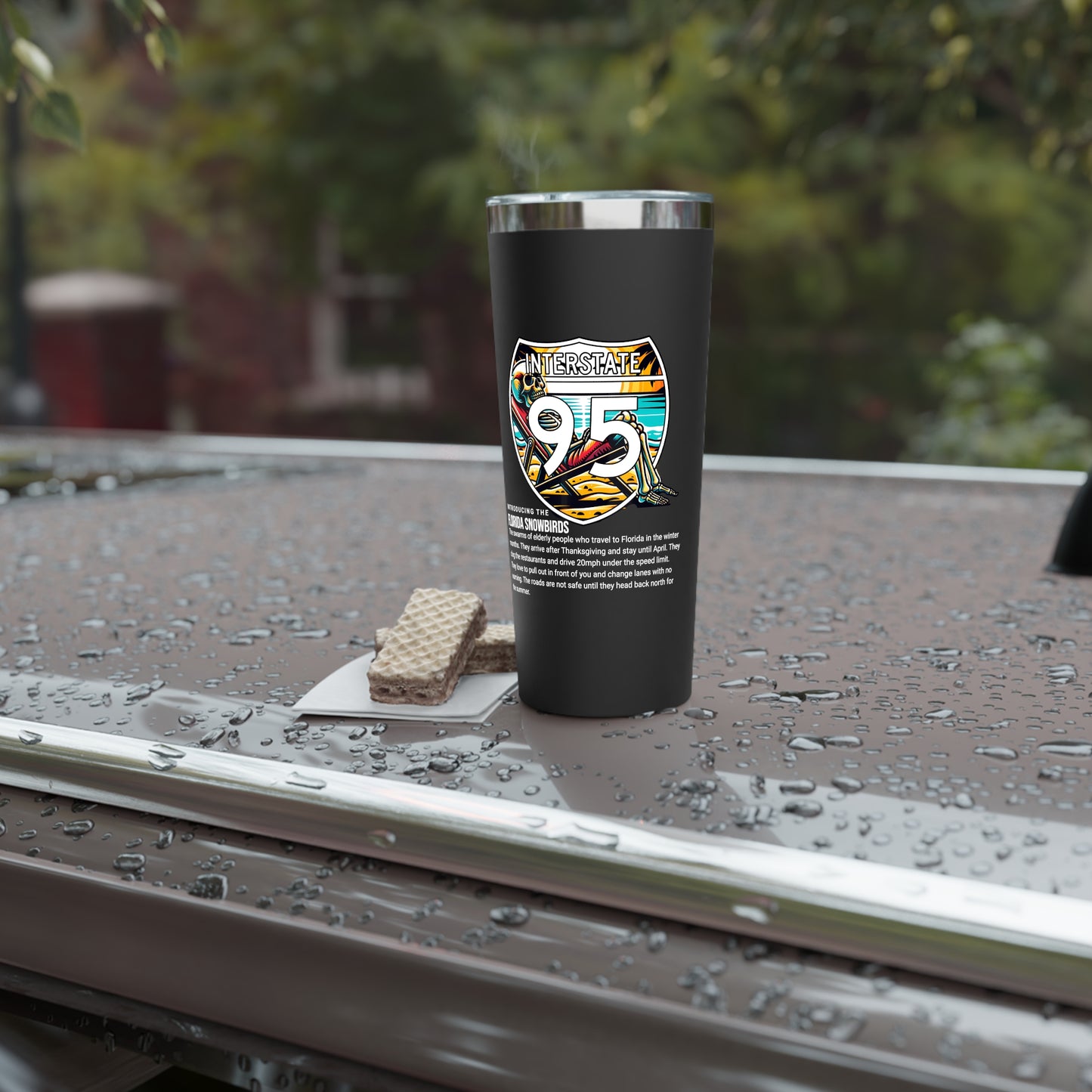 Travel Tumbler - Florida Snowbird Interstate 95 Design, 22oz