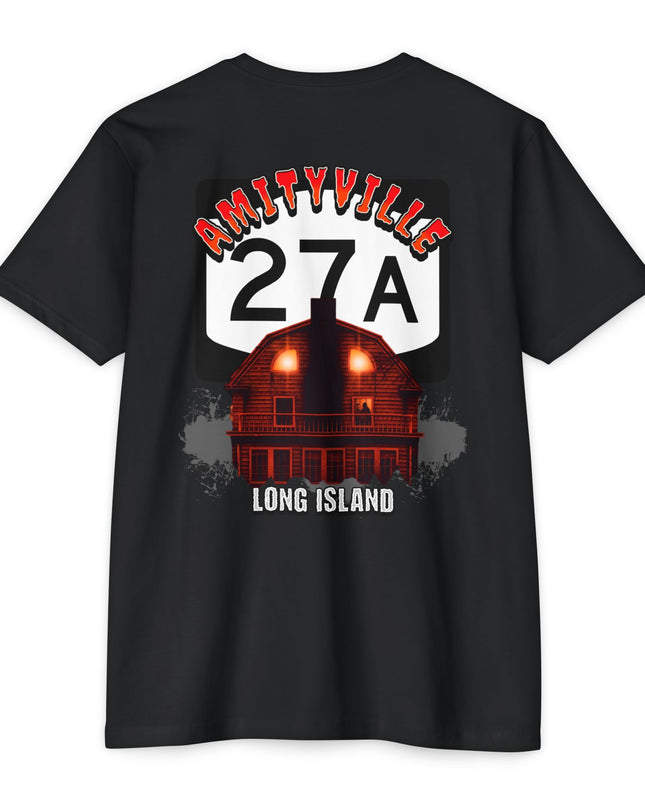 Horror Home Unisex T-Shirt - New York Route 27A, Amityville Long Island