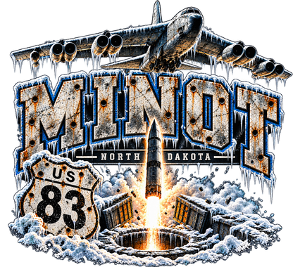 US Route 83 | Minot, North Dakota Military Route T-Shirt