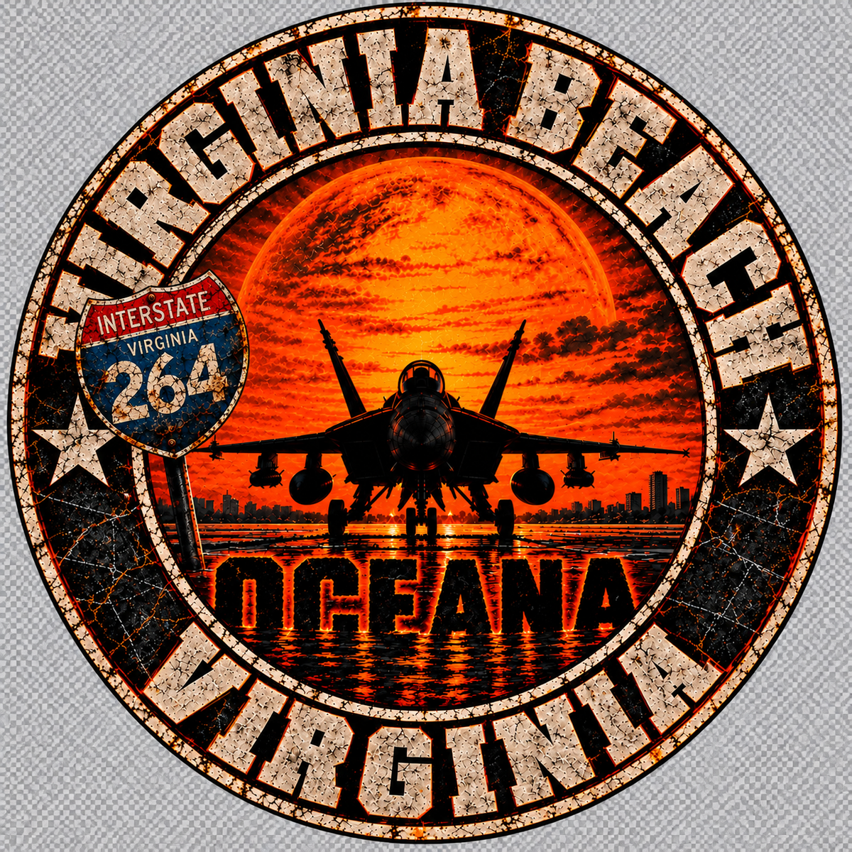 Oceana I-264 Virginia Beach T-Shirt  Veteran and Active Duty