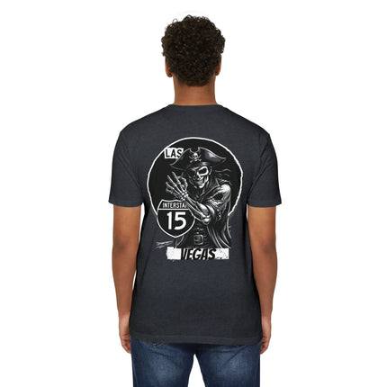 Las Vegas  Interstate 15 Silver and Black Pride Tee, The pirate has moved to the desert