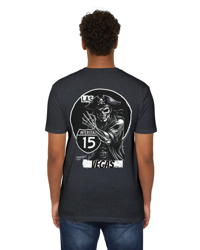 Las Vegas  Interstate 15 Silver and Black Pride Tee, The pirate has moved to the desert