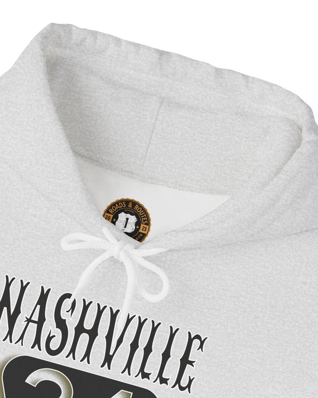 Hooded Sweatshirt Nashville Highway Route 24 Road Trip Soft Blend Apparel