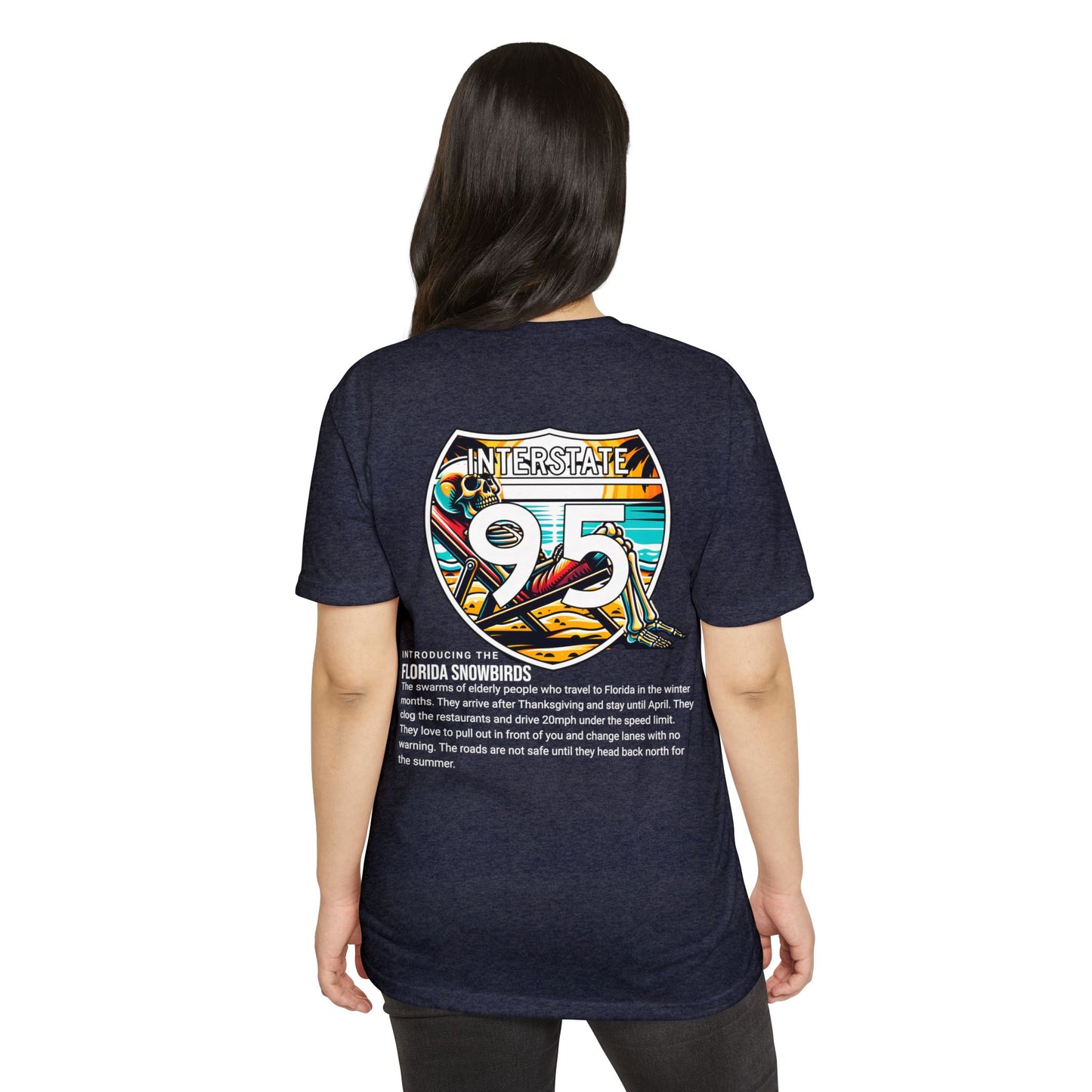 Florida Snowbirds I-95 T-Shirt — Retro Sunshine State Winter Escape Tee
