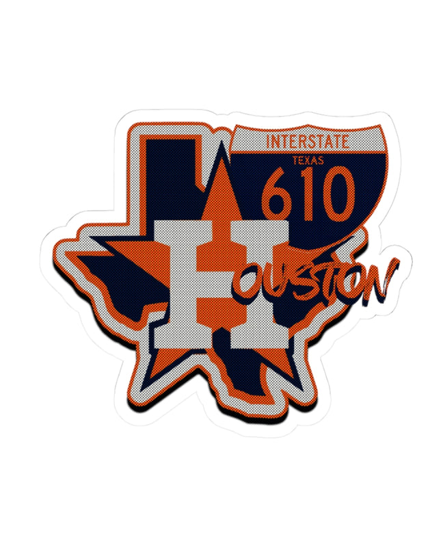 Stickers - Houston Texas Interstate 610 Astros Fan Road Trip Travel Design