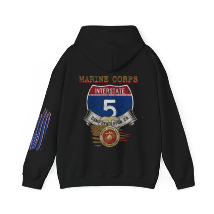 I-5, CAMP PENDLETON MCB, CA, Unisex Heavy Blend™ Hooded Sweatshirt