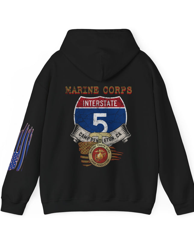 I-5, CAMP PENDLETON MCB, CA, Unisex Heavy Blend™ Hooded Sweatshirt