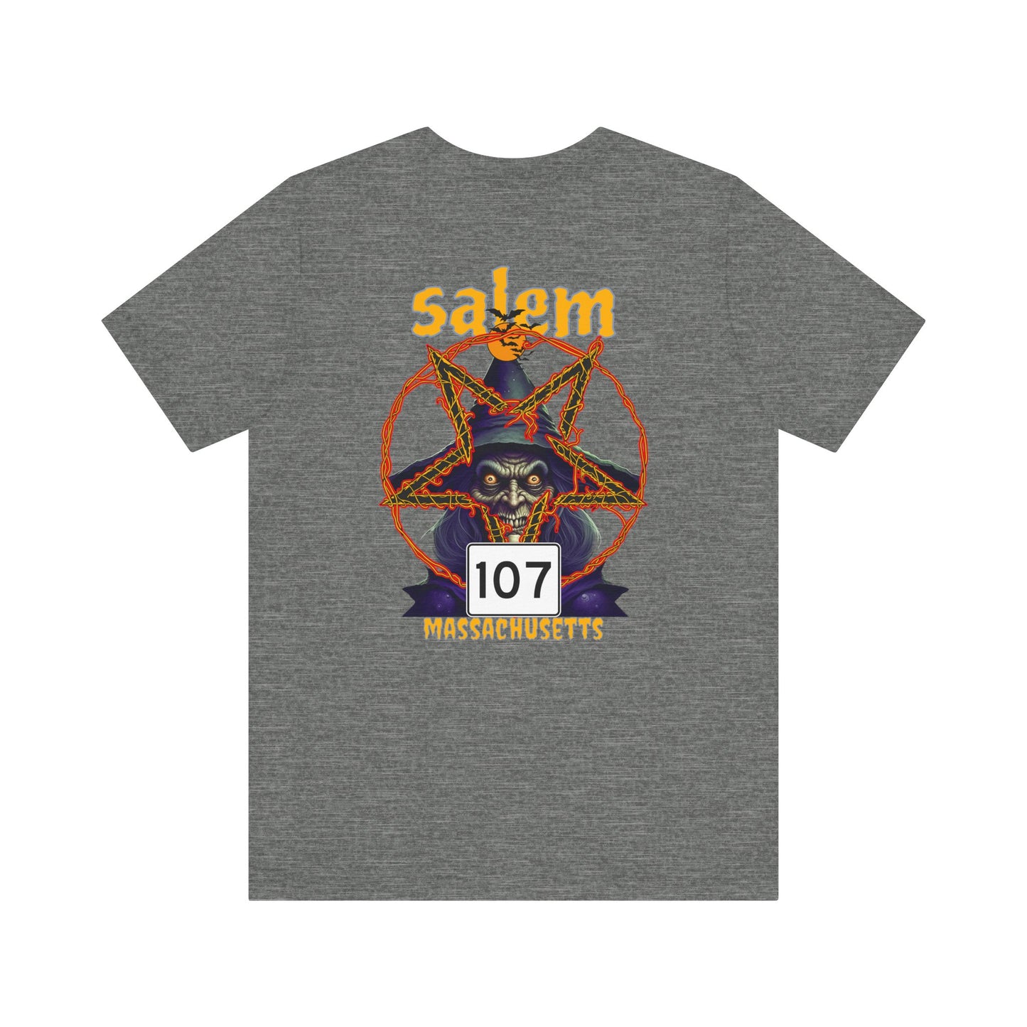 Salem Massachusetts Tee - Halloween Spooky Route 107 Unisex Jersey