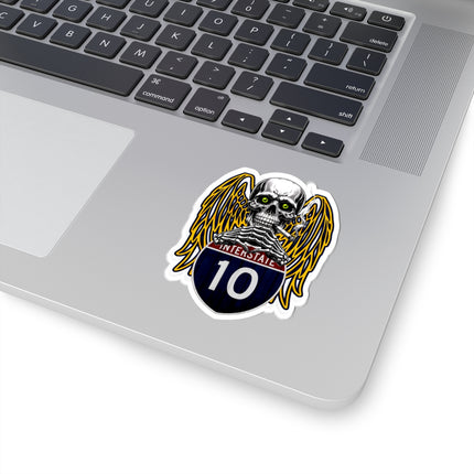 Stickers - Interstate 10 Skull n Cigarettes Design