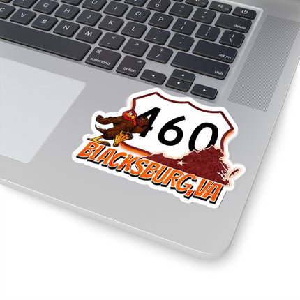 Travel Stickers - Route 460, Blacksburg, Virginia, Home to the Hokie
