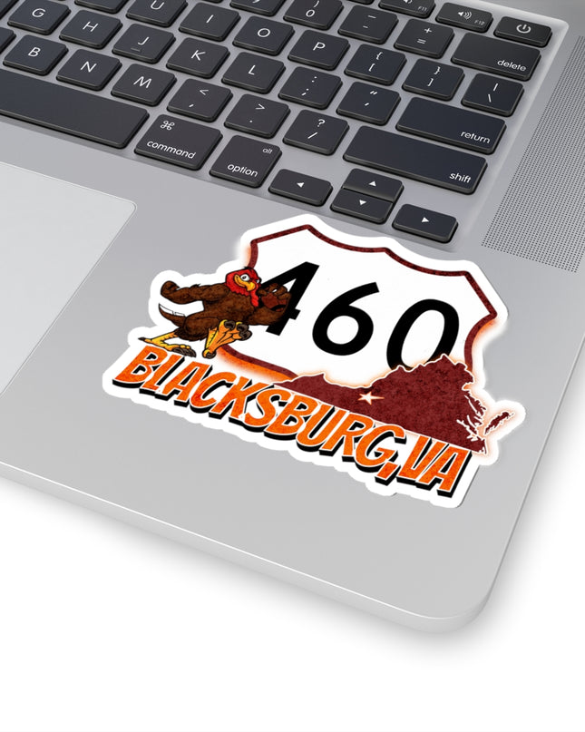 Travel Stickers - Route 460, Blacksburg, Virginia, Home to the Hokie
