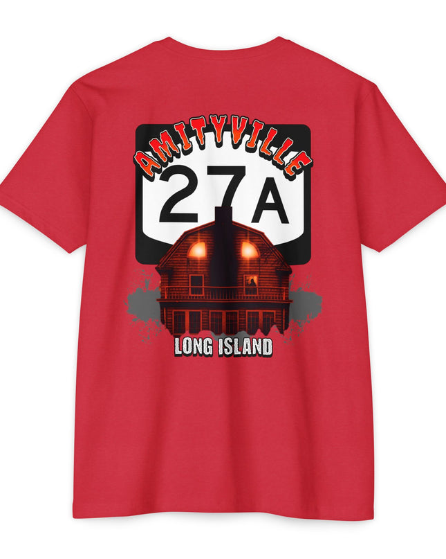 Horror Home Unisex T-Shirt - New York Route 27A, Amityville Long Island