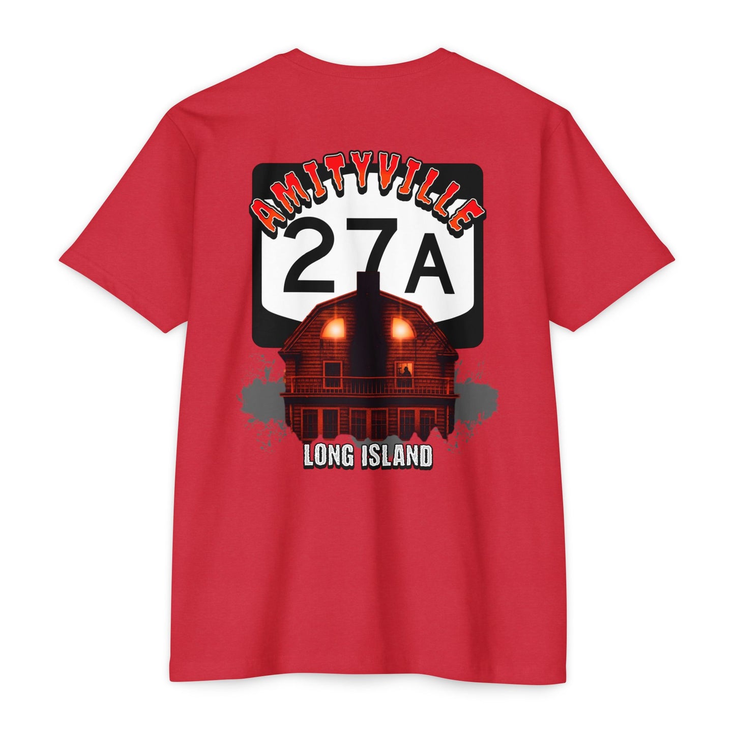 Horror Home Unisex T-Shirt - New York Route 27A, Amityville Long Island